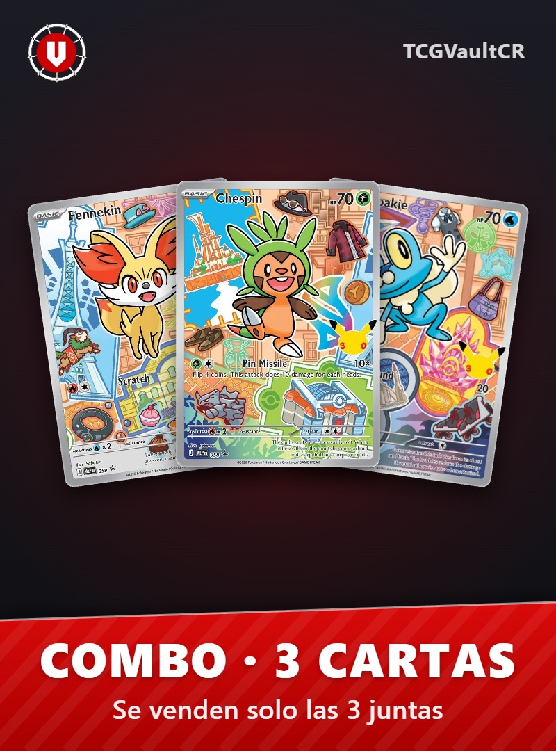 Combo Fennekin - 059 + Chespin - 058 + Froakie - 060