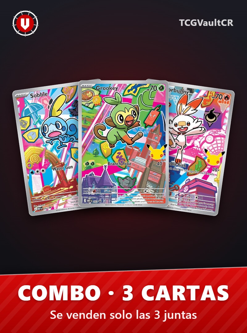 Combo Sobble - 054 + Grookey - 052 + Scorbunny - 053